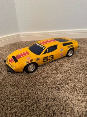 Vintage 1977 Daishin Pro-cision Yellow Maserati Bora R/C Car, Parts or Rebuild